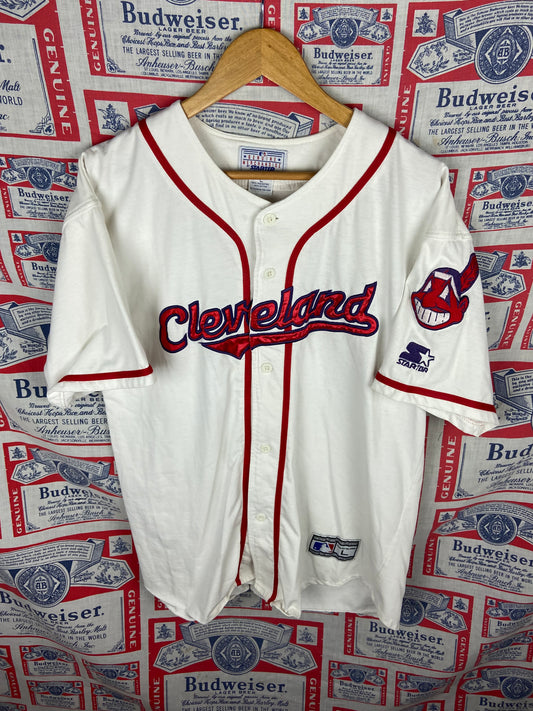 Vintage 1990s Starter Cleveland Indians Jersey Large(23”x28”)
