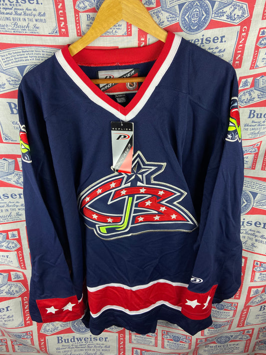 Vintage 1999-2000 Pro Player Columbus Blue Jackets Jersey NWT XXL(31”x34”)