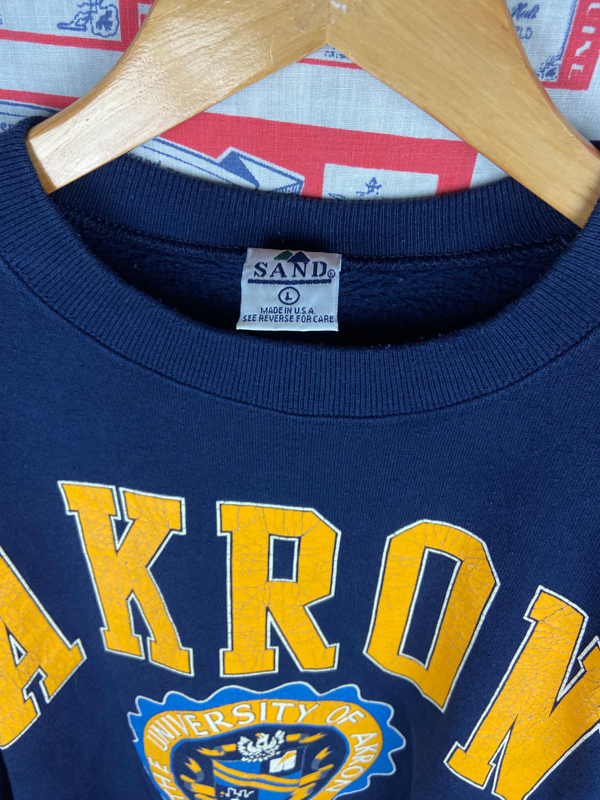 Vintage 1990s University of Akron Crewneck Large(24”x27”)