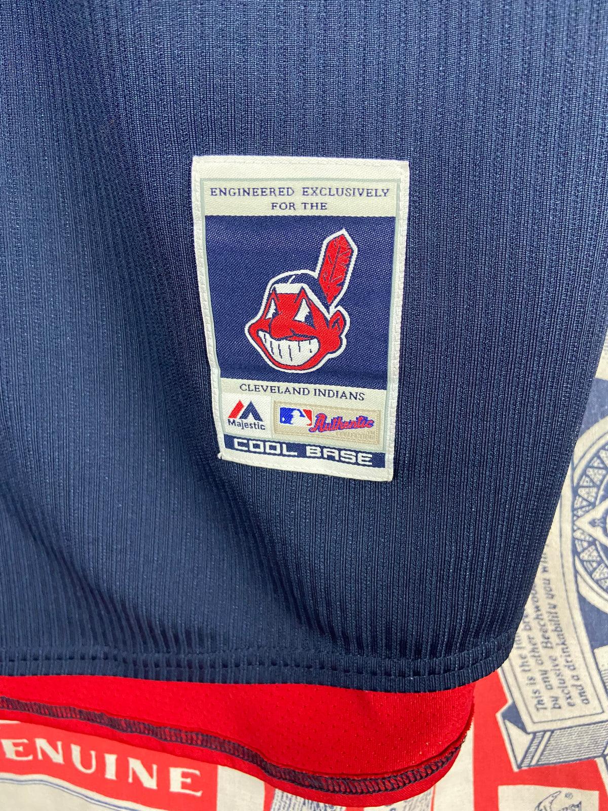 2014 Majestic Cool Base Cleveland Indians Blank Jersey 48/XL(25”x33”)