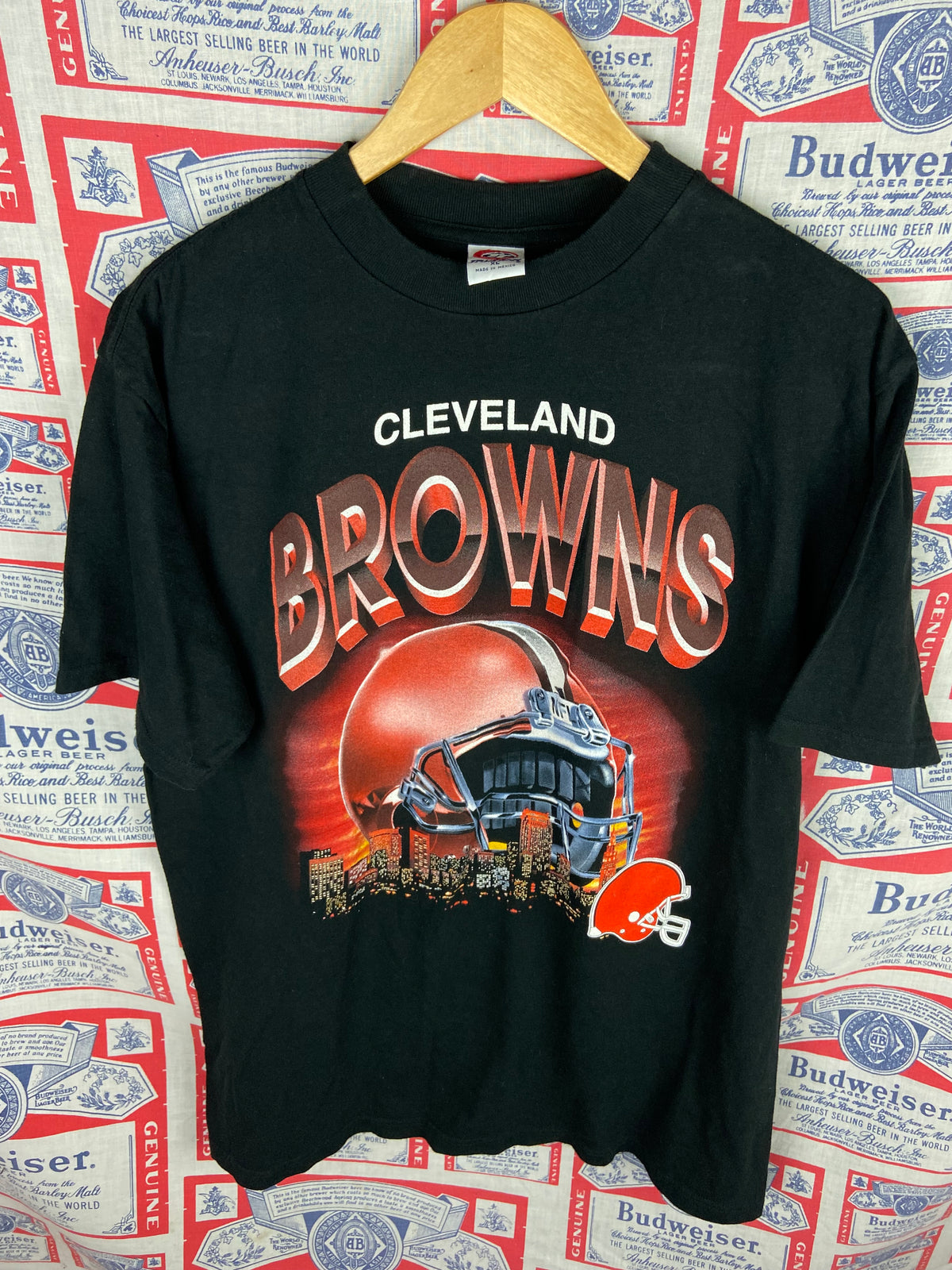 Vintage True Fan Cleveland Browns Skyline Shirt XL(24”x30”)