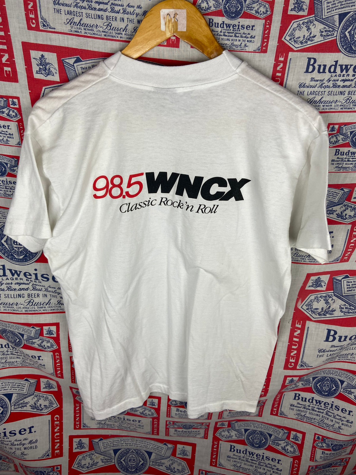 Vintage 1994 Ohio State vs Michigan "Kegs & Eggs" Promo T-Shirt -98.5 WNCX & Slam Jams Bar Medium(21”x26”)