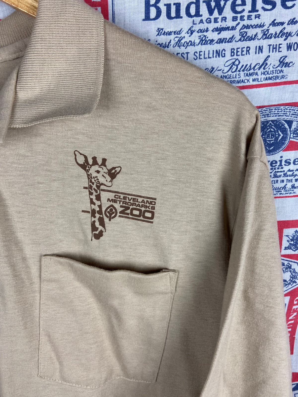Vintage 1980s Cleveland Metroparks Zoo Polo Shirt Large(23”x28”)