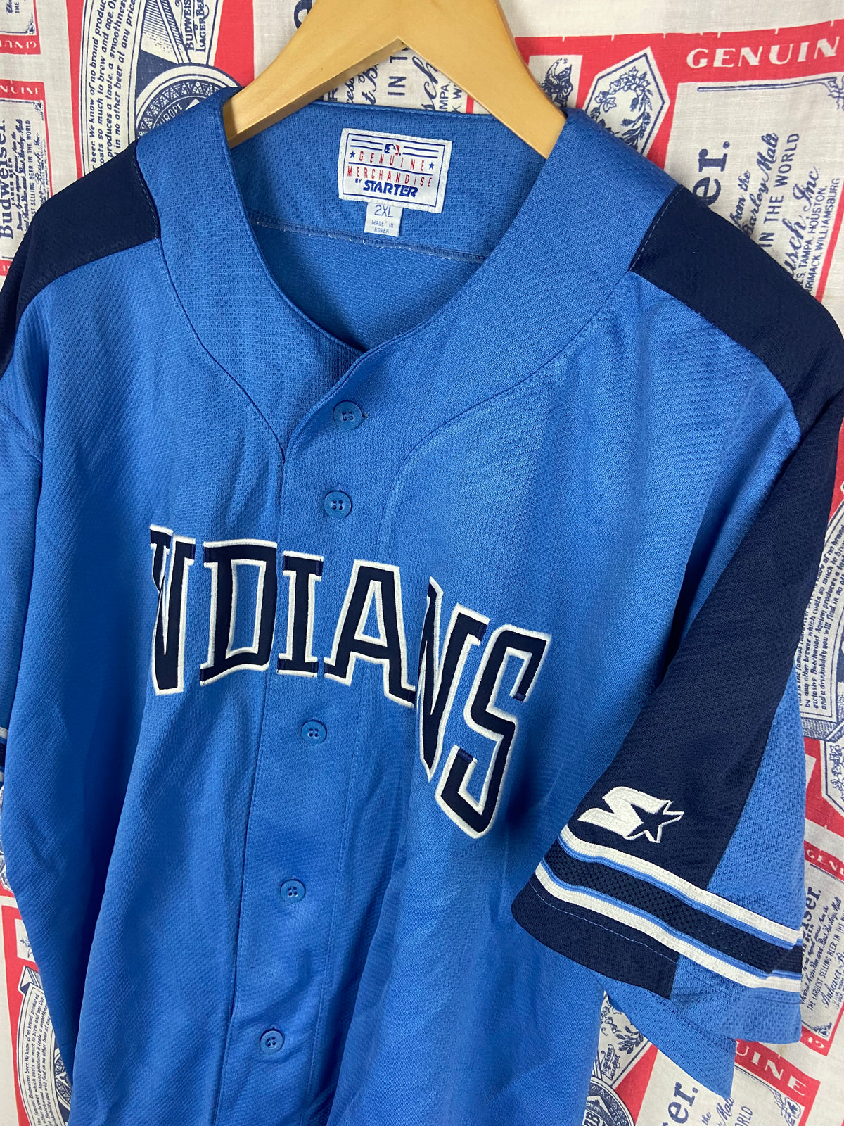Vintage 1990s Starter Cleveland Indians Alternate Jersey XXL(28”x30”)
