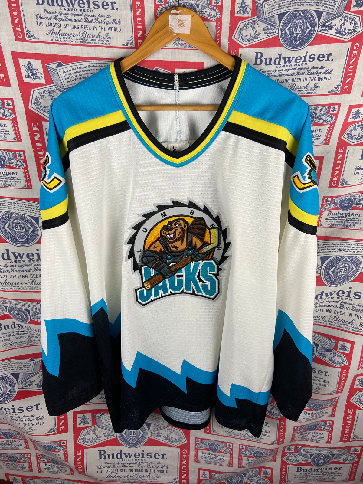 Vintage 1990s Bauer Cleveland Lumberjacks Jersey Large(25”x29”)