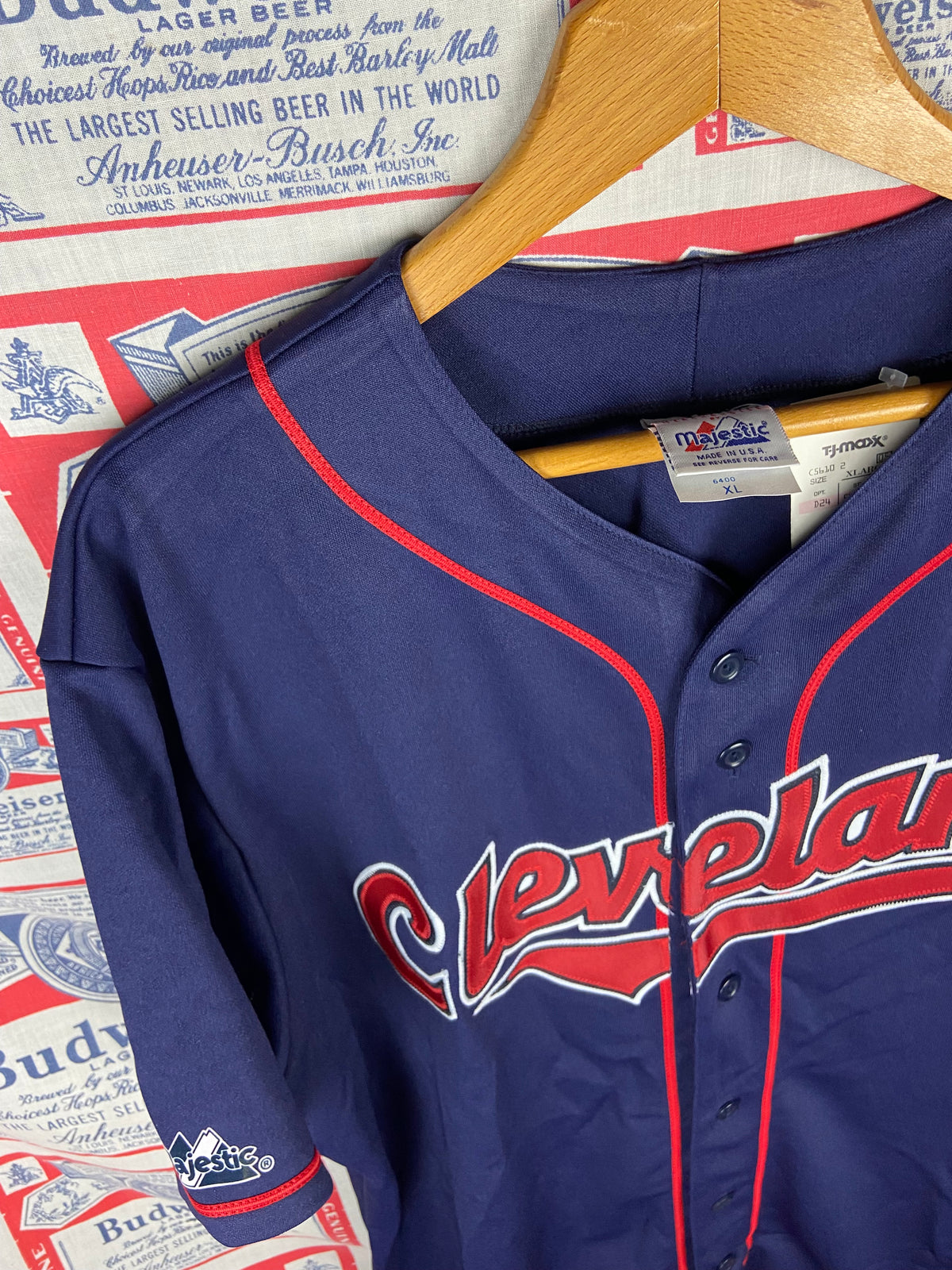Vintage 1990s Majestic Cleveland Indians Jersey NWT XL(25”x30”)