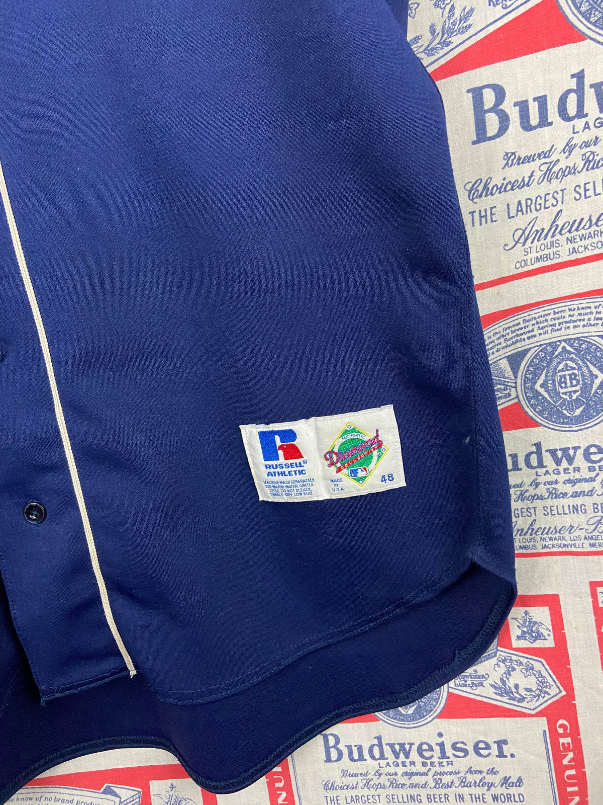 Vintage 1994 Russell Athletic Diamond Collection Jacob’s Field Jersey 48 XL(26”x30”)